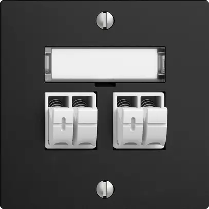 Audiodose Push Type EDIZIOdue F, 2×, Beschriftungsset, schwarz 