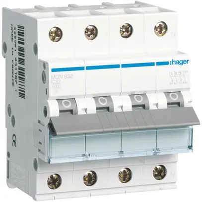 Disgiuntore Hager MCB 4P 415V tipo C 32A Icn 6kA 4UM 