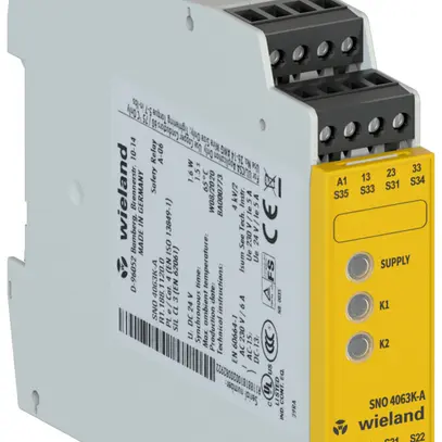 Relè di sicurezza AMD Wieland Electric SNO4063K-A ARRESTO DI EMERGENZA 24VUC 