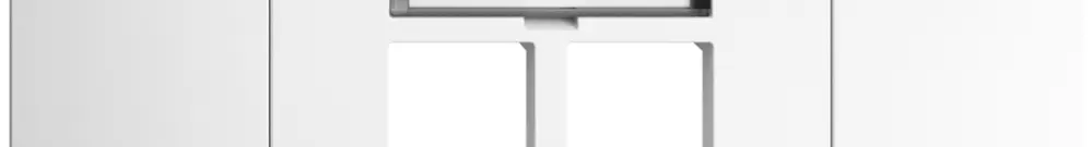 Kit di montaggio INS S-One EDIZIOdue BKE per 2×RJ45 diritto, bianco 