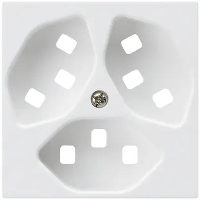 Plaque frontale pour prise Hager kallysto 3×T23 H blanc ultra 