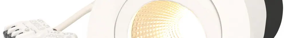 Spot LED INS maxLUCE DISC 230 7W 650lm 3000K IP44 MB REG Ø80mm bianco 36° 