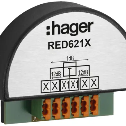 UP-Audio/Video-Verteiler Hager 1-fach 2-Draht, für Türsprechanlage 