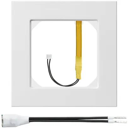 Cadre de recouvrement kallysto.pro 1×1 blanc avec éclairage jaune faible 