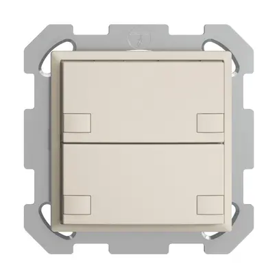Poussoir ENC KNX 2× EDIZIOdue colore crema RGB sans LED 