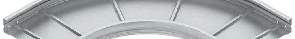 Gomito 90° Niedax, per WRL,105×500mm, non perforato, acciaio, zincato a caldo 