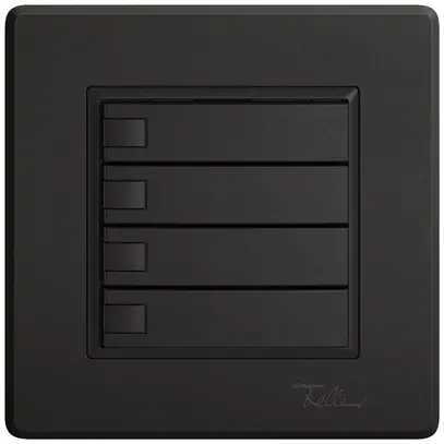 Poussoir KNX RGB ENC EDIZIO.liv SNAPFIX® capteur temp.s.LED 4× comm.1T no 