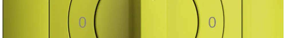 Frontset 0-Tag-0-Nacht EDIZIOdue lemon 88×88mm für Drehschalter 