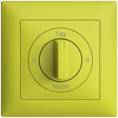 Frontset 0-Tag-0-Nacht EDIZIOdue lemon 88×88mm für Drehschalter 