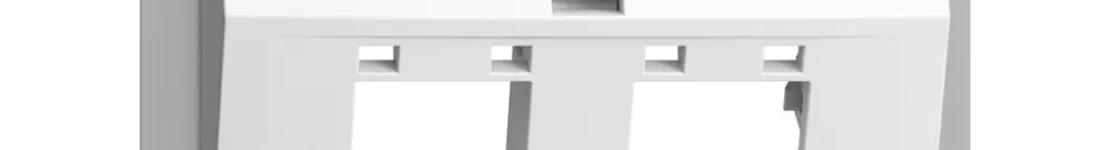 Kit montaggio INC EDIZIOdue, con cappa di uscita obliqua, per 2×RJ45, bianco 