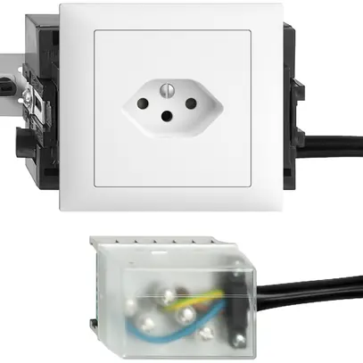 Prise INC EDIZIOdue T13 L2 blanc 46…69mm pour câble plat Powerbus 