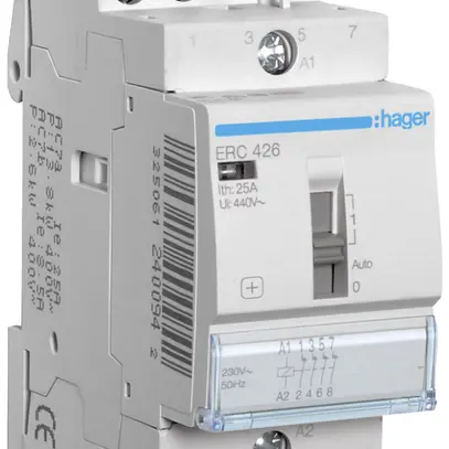 Contacteur AMD Hager 230VAC 4 ouvreur 25A 2UM 