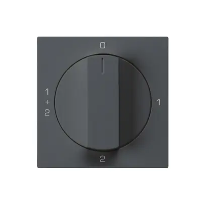 Kit frontal pour interrupteur rotatif S1 60×60mm kallysto 0-1-1+2-2 anthracite 