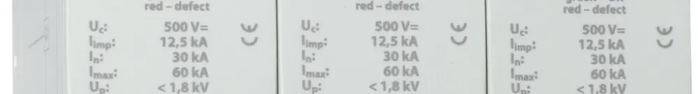 Parasurtension AMD Finder 7P.03, type 1+2, pour systèmes PV ≤1000VDC 
