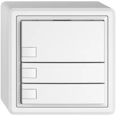 Pulsante KNX RGB AP EDIZIO.liv SNAPFIX® sensore temp.s.LED 3× com.1T bi 