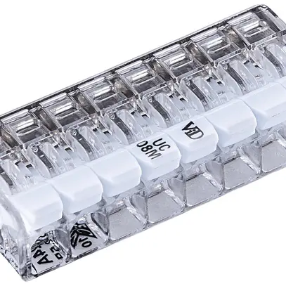 Morsetto connessione Steffen mini 8 punti serraggio 0.2…2.5mm² leve tr 50 pezzi 