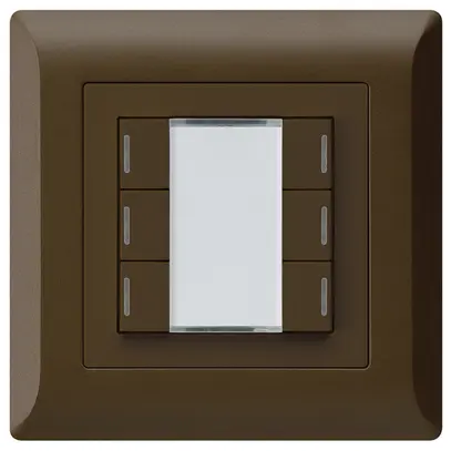 Poussoir ENC kallysto.line KNX 6×brun LED RGB s/e-link 