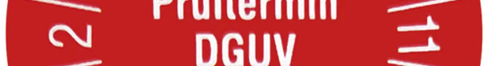 Plaquette d'essai CIMCO 108×Nächster Prüftermin DGUV V3 2024 Ø30mm rouge 