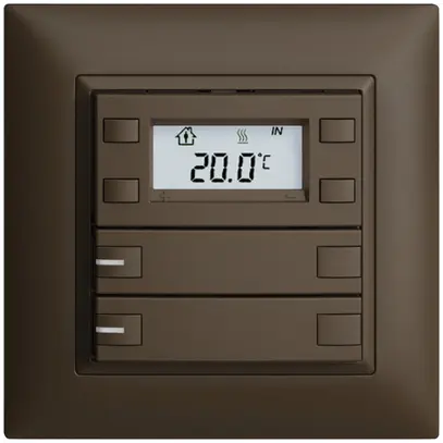 Poussoir RTH ENC KNX 2× EDIZIOdue FMI coffee, avec LED RGB 