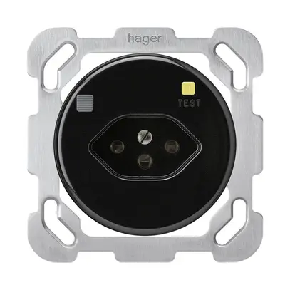 Presa INC basico B T13 FI 30mA nero 