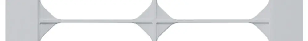 Telaio di copertura INC kallysto.trend 4×2 grigio chiaro 154×274mm 