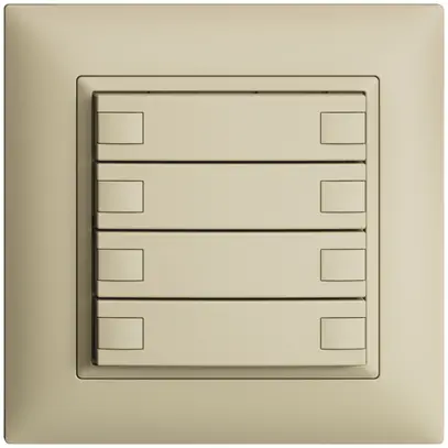 Poussoir ENC KNX 4× EDIZIOdue vanille RGB sans LED 