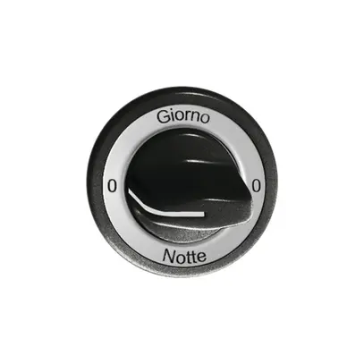 Kit frontal 0-Giorno-0-Notte noir pour interrupteur rotatif 