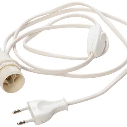 Portalampada ELBRO E14 set di bottiglie con interruttore cavo 150cm bianco 