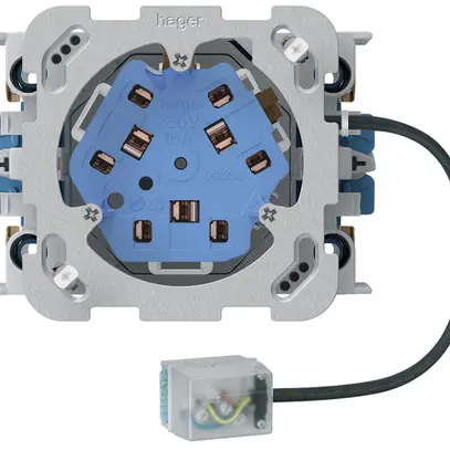 Prise INC 3×type 13/23 Hager L2 Ecobus power avec boîte INC G3 