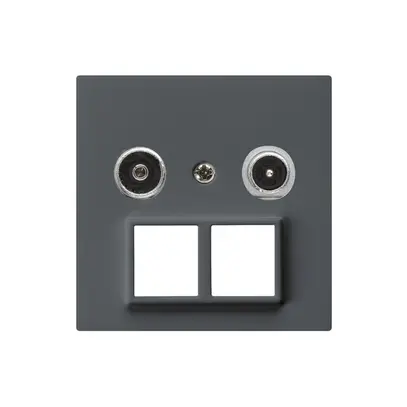 Presa multimedia kallysto R/TV montaggio A 14dB 2GHz antracite 