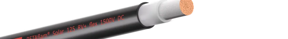 Câble solaire 1x4mm2 noir, codé rouge BETAflam 125 RV+ flex 1500 V DC, Cca 
