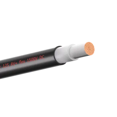 Solarkabel 1x6mm2 sz, rot codiert BETAflam 125 RV+ flex 1500 V DC, Cca 