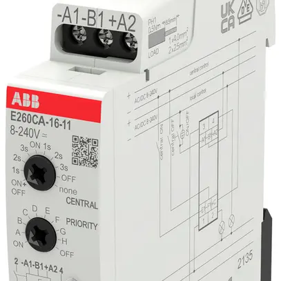 Télérupteur ABB E260CA-16-11 1UM 8…240VUC/16A 4000W 1F 1O 