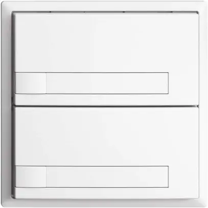 Pulsante KNX RGB EDUE, 250mW, s.LED, c.inserto carta, 2×pulsante, 1×tasto, bi 