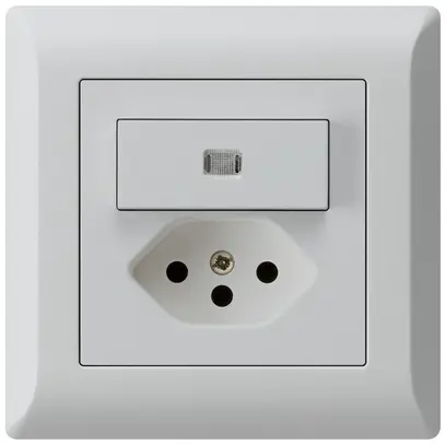 Combinazione luminosa INC 3/1P+T13 grigio chiaro kallysto.line 