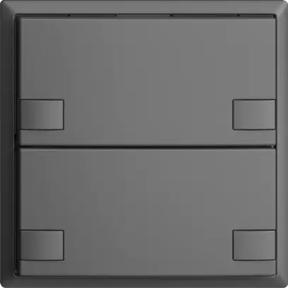 Pulsante univ. INC 2×2t mors. innest. EDIZIOdue grigio scuro, senza LED 