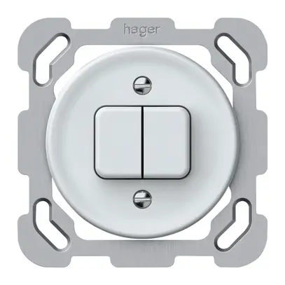 Interruttore a pulsante INC origin sch 1 (3+3) 77×77mm bianco 