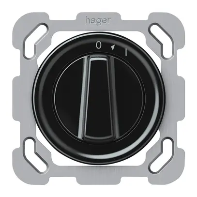 Pulsante rotativo INC origin 1P 0<1 1P 0<1 10A 230V 77×77mm nero 