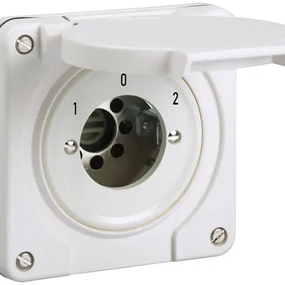 Commutatore INC senza cilindro NEVO 2P, IP55, 1-0-2, rit.12, bianco 