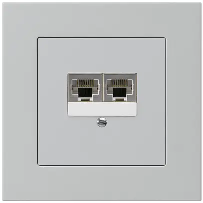 Boîte ENC kallysto.pro 2×RJ45s gris clair parallèle 