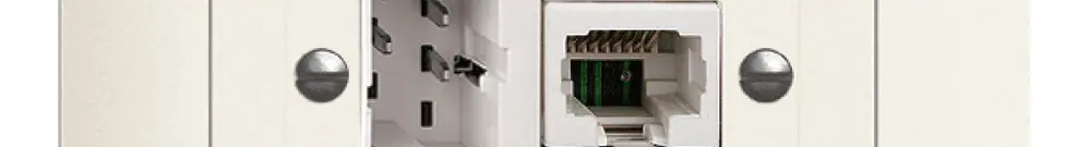 Prise INC xDSL RJ45/TT83 blanc ITplus EDIZIOdue, avec filtre 