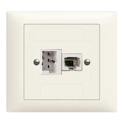 Prise INC xDSL RJ45/TT83 blanc ITplus EDIZIOdue, avec filtre 