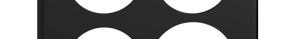 Plaque de recouvrement STANDARDdue 2×2 3×Ø50, 1×Ø58, noir 
