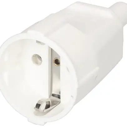 Kupplungssteckdose Schuko MAX HAURI L+N+PE 16A 250V 0.75…1.5mm² weiss 
