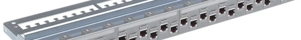 Pannello di distribuzione 19" cat.6A 24RJ45/s 1UA 