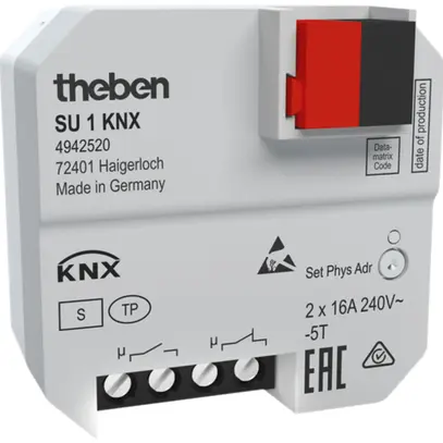 Actionneur-commutateur ENC Theben SU1 KNX 1-canal 