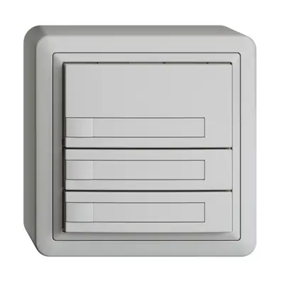 Poussoir KNX RGB AP EDUE, 250mW, s.LED, a.papier, 3×poussoir, 1×touche, grc 