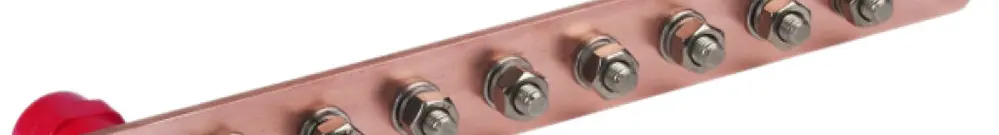 Barra di compensazione di potenziale  Elvatec/DEHN Cu 8×M10×25mm 