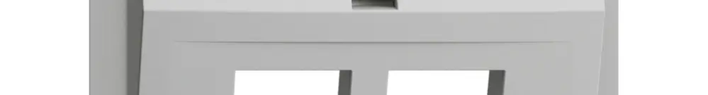 Kit montaggio INS Edue FM.TE c.cappa d.uscita obliqua p.2×Keystone grigio chiaro 