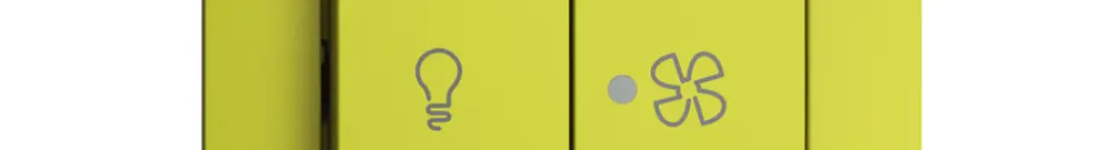 Kit frontale EDIZIOdue, 60×60mm, bottone doppio, lemon 